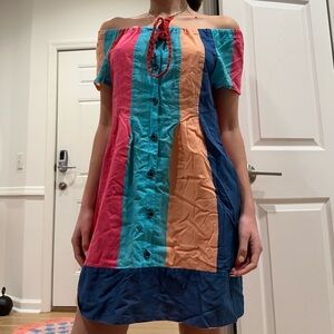 Marc by Marc Jacob’s Colorblock Off the Shoulder Dress